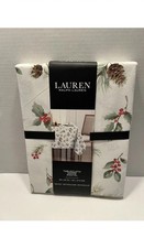 NEW Lauren Ralph Lauren LRL Christmas Tablecloth Cotton 60x84 Holiday Holly
