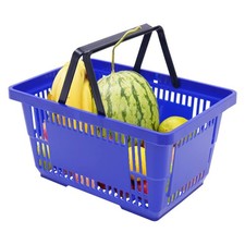 12Pcs Stackable Shopping Baskets 18L Fruit Vegetable Basket Plastic Shopping ...