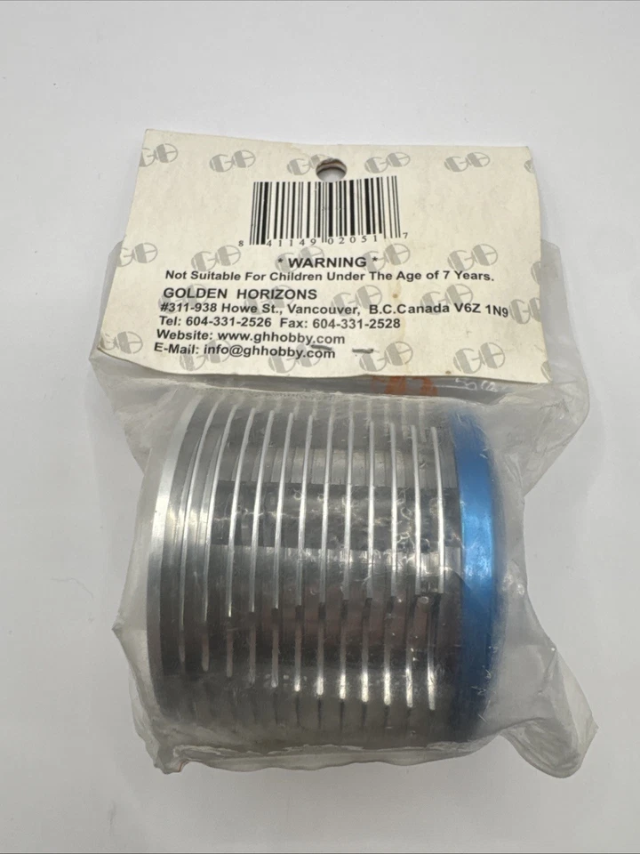 Golden Horizons Aluminum / Blue Cooling Head - HPI Savage 02051B Vintage RC NOS - Image 4 of 4