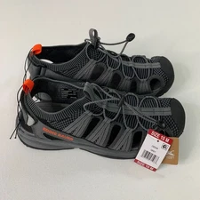 Eddie Bauer Men's Shoes 10 Fisherman Water Sandals Gray Black 10 M NEW