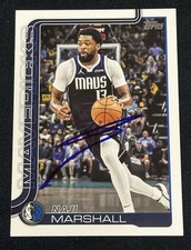 2025-26 Topps Signed Naji Marshall #246 Dallas Mavericks Autographed Auto Card
