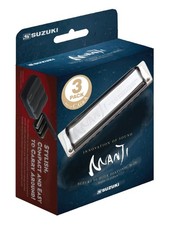 Suzuki M-20-MP 3 Piece Manji Harmonica Set Case New