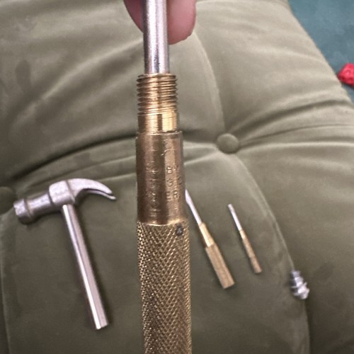 GAM Mfg. Lancaster PA Nesting 4 Flathead Screwdrivers In Hammer Handle Complete - Picture 4 of 6