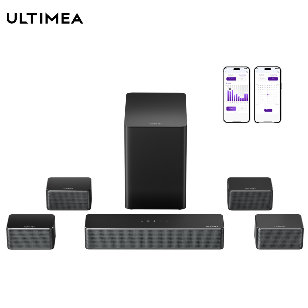 ULTIMEA 7.1ch Soundbar with Wireless Subwoofer, Home Theater Sound System 410W