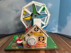 Vintage 1966 Fisher Price Little People Music Box Ferris Wheel #969 WORKS