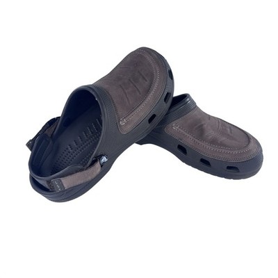Crocs Yukon Vista Sport Clog Sandals Brown Leather Gorpcore Mens Sz 11