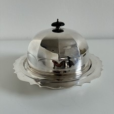 Art D&eacute;co Kaviarschale Butterdose versilbert Charles Desprez Bristol um 1900
