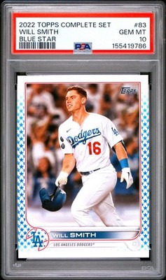 2022 TOPPS COMPLETE SET BLUE STAR #83 WILL SMITH PSA 10