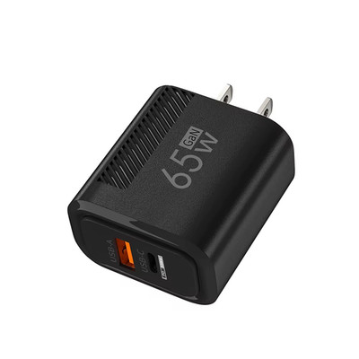 65W Gan Fast Charging USB Type-C Charger US EU Plug USB PD Quick Charge 3.0 Trav