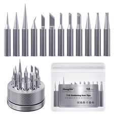 T18 Soldering Iron Tips with Tip Holder for Hakko FX-888D FX-888 FX8801 FX-60...