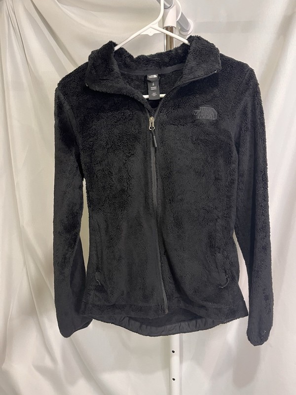 North Face Women's Black Full Zip Short Jacket Embroidered Logo S