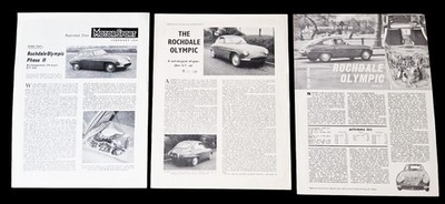 3x ROCHDALE OLYMPIC Sonderdrucke Informationen 1962 1964 Original K