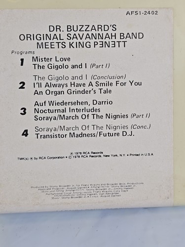 DR. BUZZARD'S SAVANNAH BAND Meets King 8 TRACK TAPE Tested - Picture 6 of 7