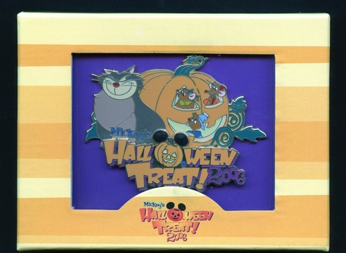 Disney Mickey's Halloween Treat Cinderella Lucifer Cat Mice Jumbo Boxed 300 Pin