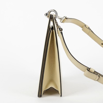 Marni Beige Leather Top Spiral Spring Shoulder Crossbody Bag