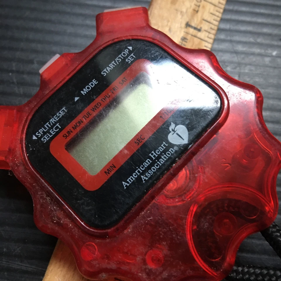 @2006 Sportline 2832 Association American Heart Cronómetro Digital Rojo con Cordón Foto 4 de 4