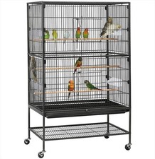 132cm Large Parrot Bird Cage for Cockatiel Lovebird Durable Frame With Perch Sta