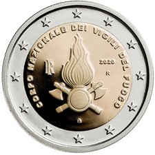 ITALY 2 Euro 2020 FIRE BRIGADE UNC from roll UNC ITALY