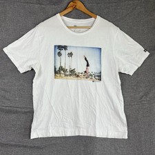 Element Shirt Mens XL White Graphic Logo Skate Tee T-Shirt Crew Neck Adult