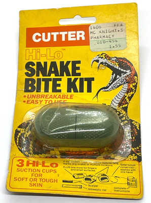 Vintage CUTTER HI LO Snake Bite Kit New Old Stock In Sealed Package Boy Scouts