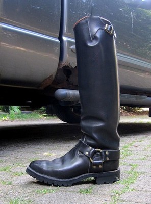 Wesco Motorcycle Patrol Harness Boots men 10 C custom made biker western boss