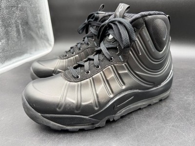 Nike Air Max Bakin Foamposite Boots Triple Black 618056-001 Men's Size 8.5