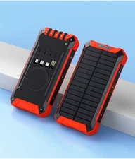 2026 Solar Charger Power Bank Wireless 4 iOS Type-C USB Cables iPhone Android