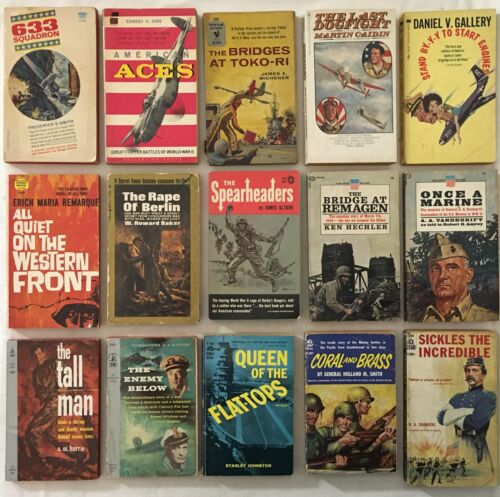 Historical Military War Paperback Books Lot of 15 - WW2 / Vietnam / Korea