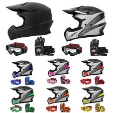 ZORAX ZOR-X305 Motocross Dirt Bike Race Motorbike Helmets & Gloves & Goggles SET