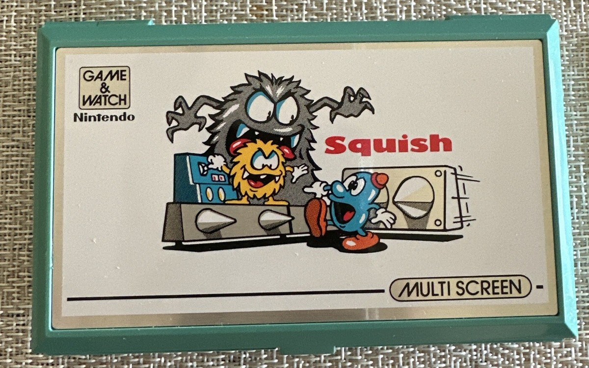Nintendo Game & Watch Squish MG-86 Multi Screen Electric Game 1986