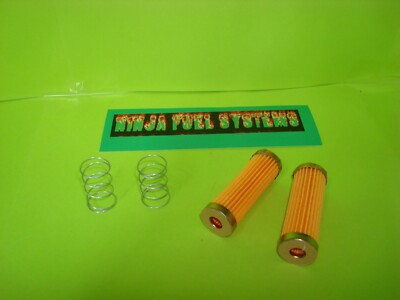 2) ROCHESTER QUADRAJET CARBURETOR 1 INCH SHORT FUEL INLET FILTER W/ SPRING KIT E - Foto 13