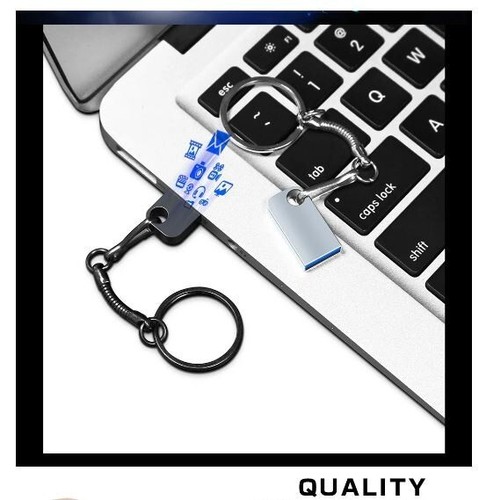 Unità flash USB UDisk super mini metallo 2 TB USB 3.0 memoria disco portatile argento - Foto 4 di 7