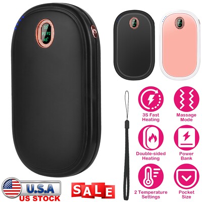 Electric Hand Warmer Portable Hand Heater Safe Heating Pocket Warmer Power Bank