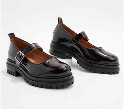 Miz Mooz Leather Mary Janes - Lacee-Black Patent-EU41 (US