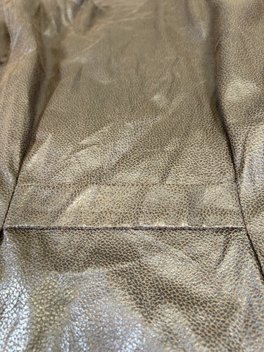 Elementz Jacket Women's XL Brown Faux Leather Waterfall Open Front Zipper Accent - Picture 14 of 19