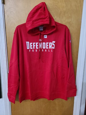 Washington DC Defenders XFL Pullover Hoodie Men s 2xl Eg pro Performance Red NEW