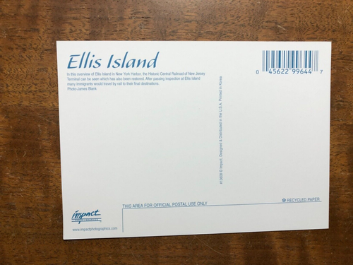 ELLIS ISLAND Postkarte NEU - Bild 2 von 2