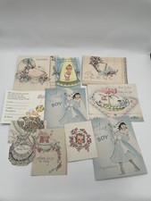 Rare Vintage Lot Of MCM 1950s-1960  s Era Baby Shower Announcement Greeting Cards
