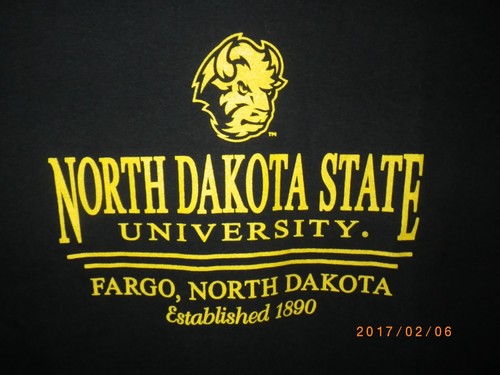 North Dakota State University Fargo ND College Long Sleeve Tee Shirt Large Black - Picture 2 of 4
