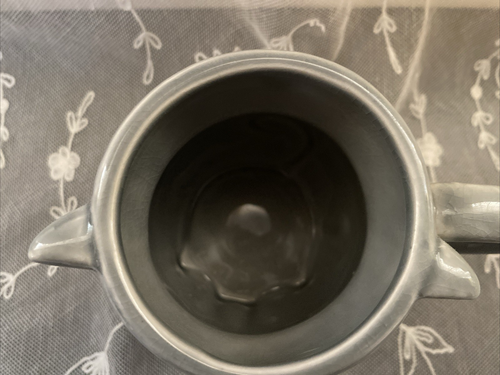 Pier 1 Imports Steinzeug 4,5" grüne schielende Augen Katze Becher - Bild 3 von 10