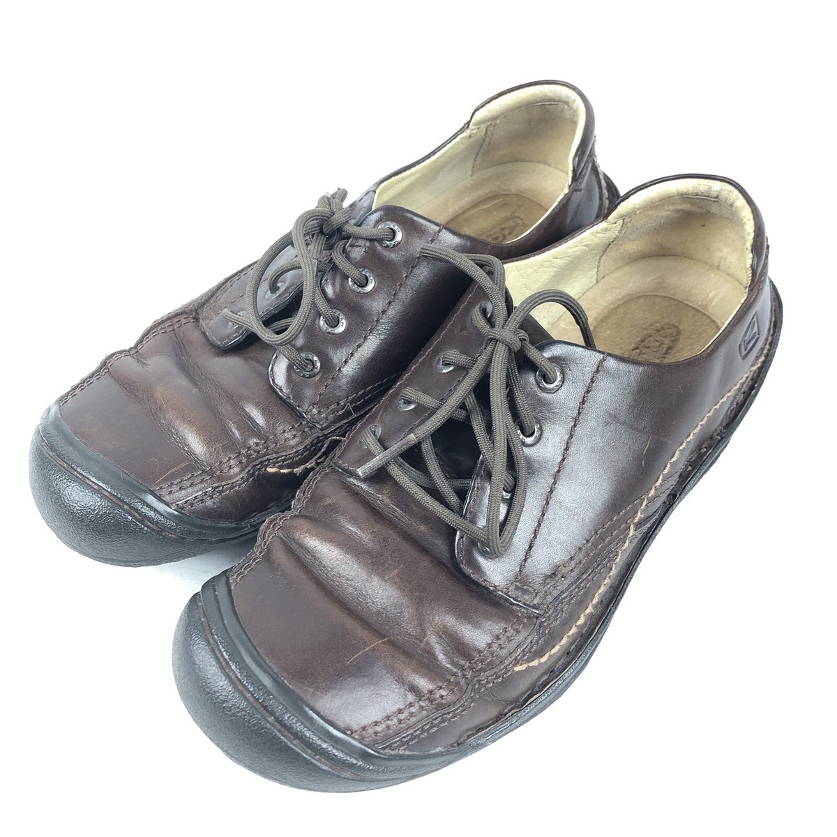 Keen Brown Leather Lace Up Oxford Womens Size 8.5 M