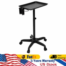 New Professional Salon Trolley Aluminum Trolley Hair Instrument Tray Caddy Black