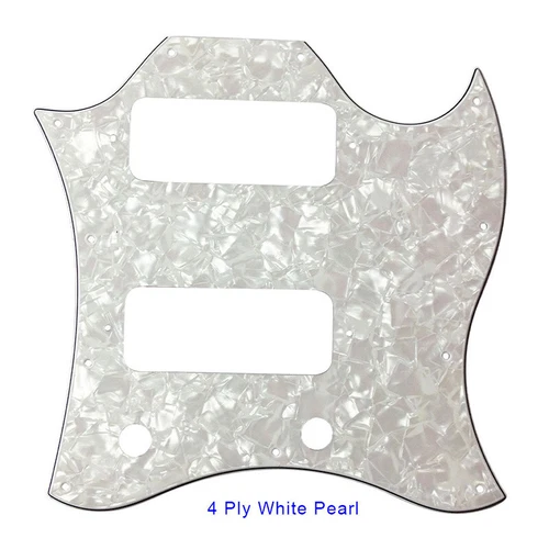 For US Gibson Standard SG GuitarPickguard With P90 Pickup, 4Ply White Pearl