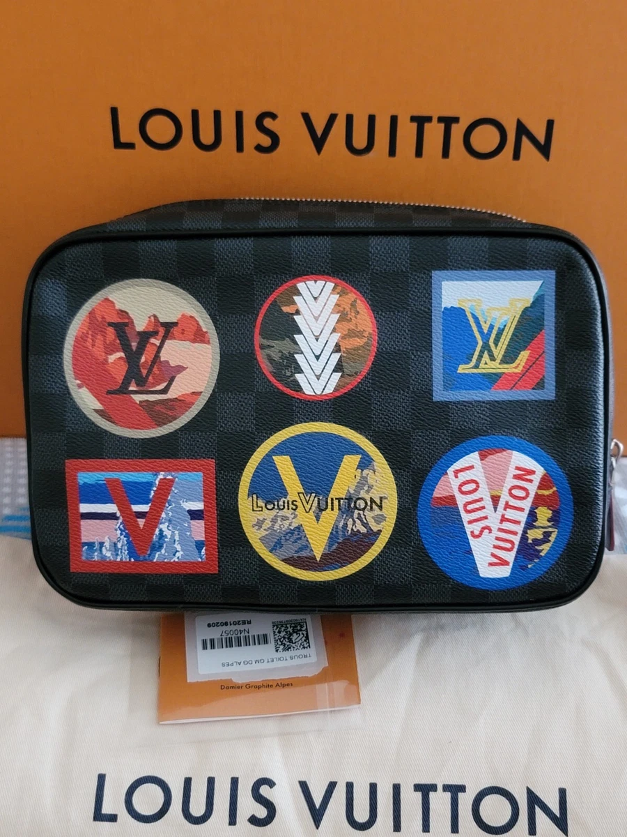 Louis Vuitton Dopp Kit Toilet Pouch Graphite Damier Graphite