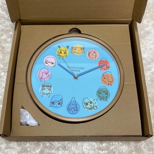 LAMMFROMM Yoshitomo Nara Wanduhr Y.N. UHR Siebdruck Glas JAPAN NEU - Bild 5 von 12