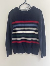 TCP Kids Boys Colorful Striped 100 Cotton Knit Pullover Sweater Navy Sz XS 4