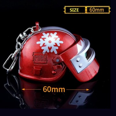 PUBG Game Weapon Model Hanging Helmet Keychain Peace Elite Level 3