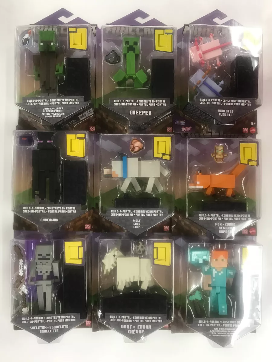 Minecraft Steve Action Figure, 3.25-in, with 1 Build-a-Portal Piece & 1  Accessory, Building Toy Inspired by Video Game, Collectible Gift for Fans 