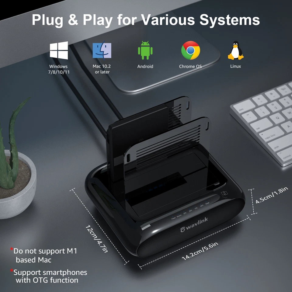 External Hard Drive Docking Station for 2.5/3.5" SSD HDD USB to SATA I/II/III  - Image 3 of 4