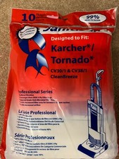 Coth Hepa bag Tornado Karcher Vacuum CV30/1, CV38/1, CV48/2  10/pk Cleanbreeze 